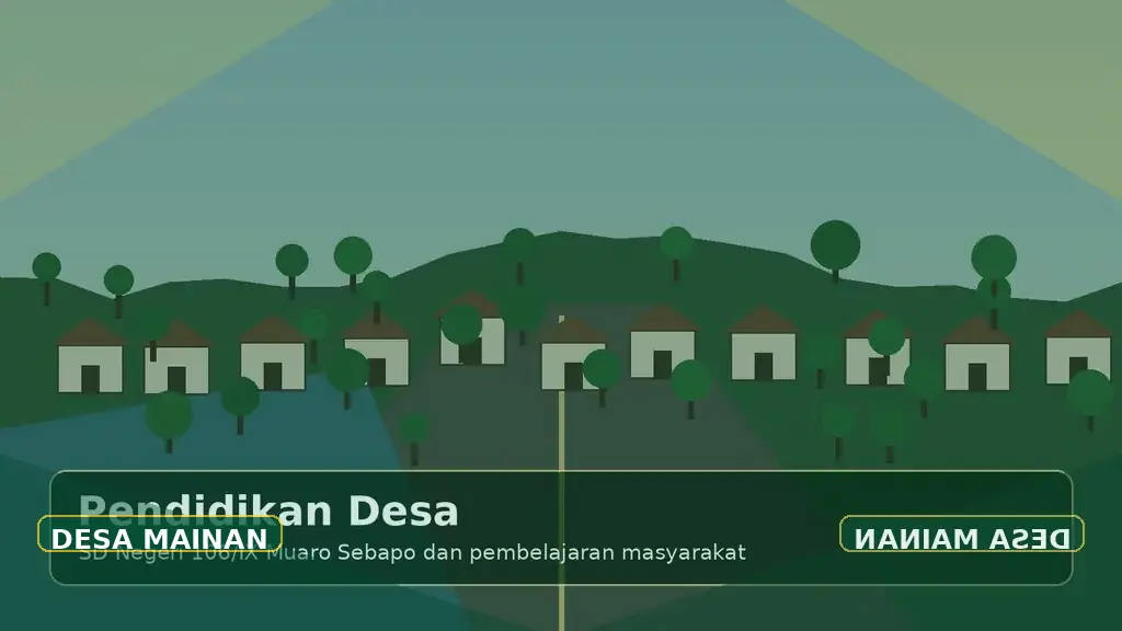 Pendidikan dan masyarakat Desa Mainan